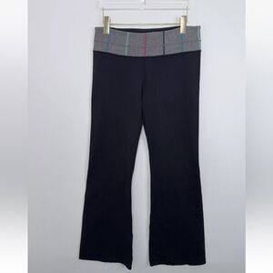 Lululemon Groove Pant Women's Size 10 Tall Black Wide Leg Pants Reversible Y2K